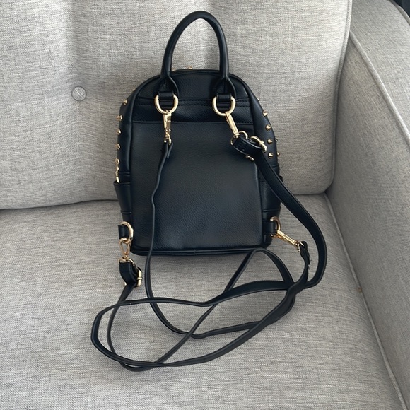 BEBE - Mini Faux Leather Backpack with gold studs - Picture 3 of 7